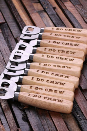 Wooden bottle openers