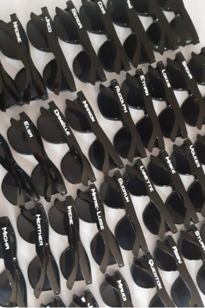 Plastic sunglasses